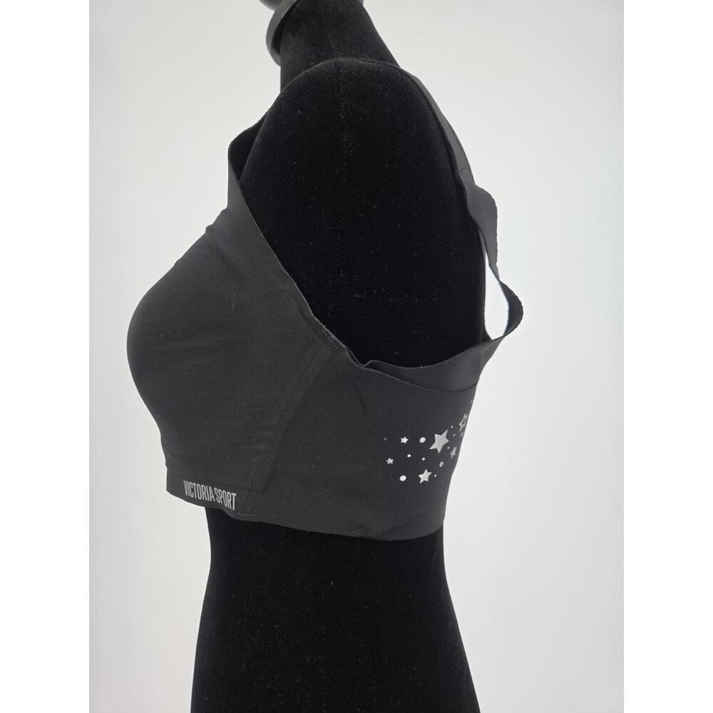 Victorias Secret Angel Max 34DD Seamless Sport Bra Black Silver Stars - Picture 2 of 4